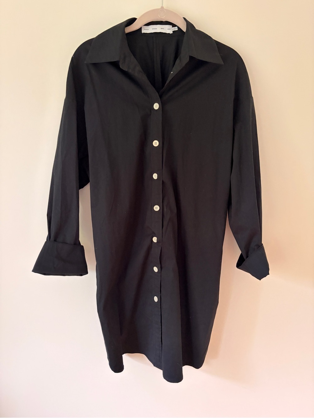 Proenza Schouler White Label Black Button Down Shirt Dress